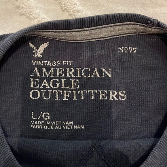 American Eagle, blue shirt-sweater, large - Picture 1 of 2